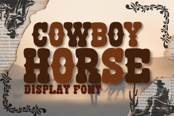 Cowboy Horse: A Bold Western Typeface for Your Designs