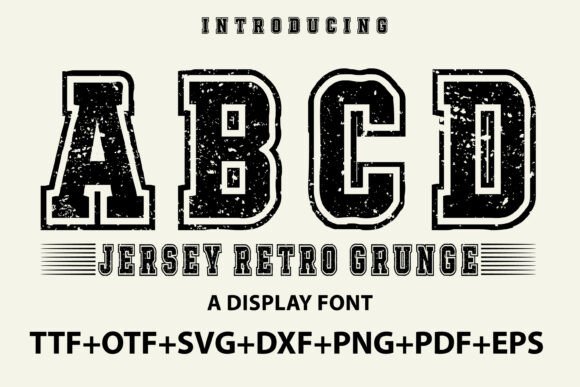 Jersey Retro Grunge: The Ultimate Sporty Typeface