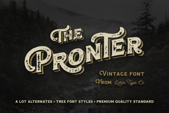 Pronter: A Vintage Typeface for Modern Creatives