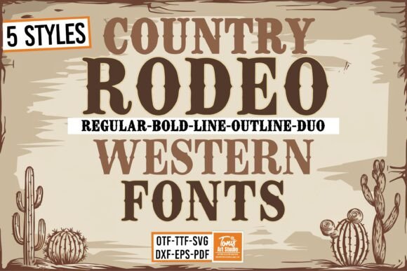Rodeo Bundle: Bold Western Fonts for Authentic Design
