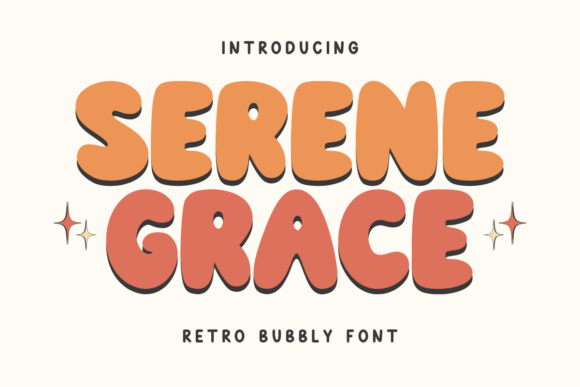 Serene Grace: A Whimsical Vintage Font for Creative Projects