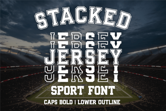 Stacked Jersey: The Dynamic Typeface for Bold Athletic Design