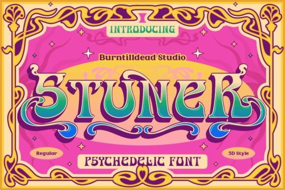 Stuner: A Psychedelic Font for Modern Retro Designs