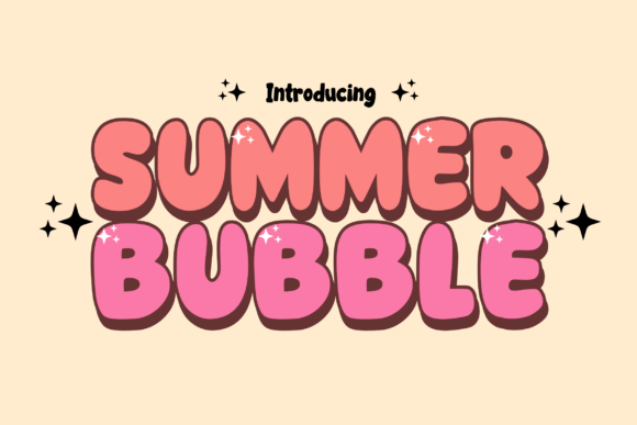 Summer Bubble: A Playful Font for Vibrant Designs