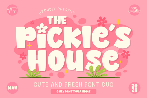 The Pickles House: A Cheerful Font Duo for Playful Designs