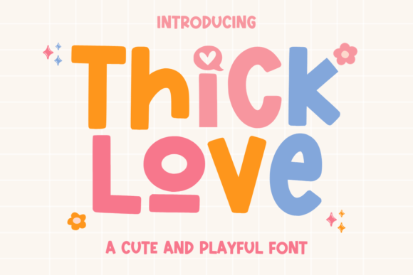 Thick Love: A Playful Font for Creative Projects